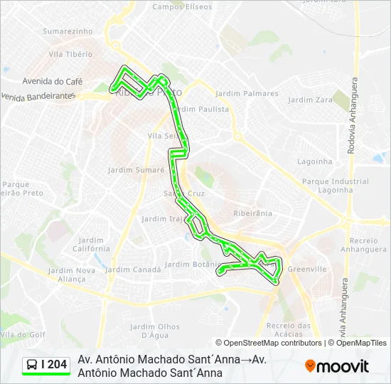 I 204 Bus Line Map