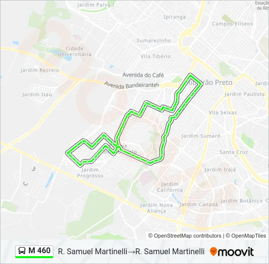 M 460 Bus Line Map