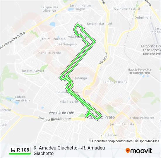 R 108 Bus Line Map
