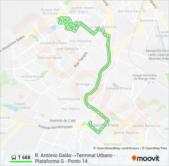 T 688 Bus Line Map
