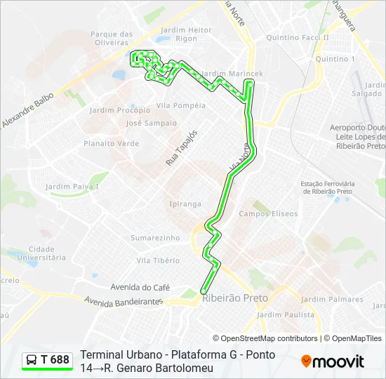 T 688 Bus Line Map