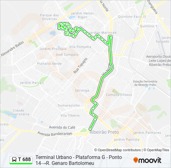 T 688 bus Line Map