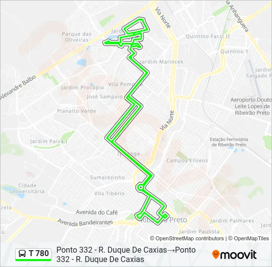 T 780 Bus Line Map