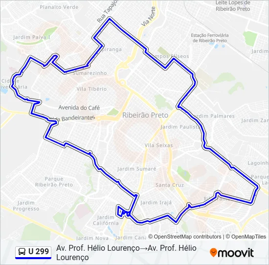 U 299 Bus Line Map