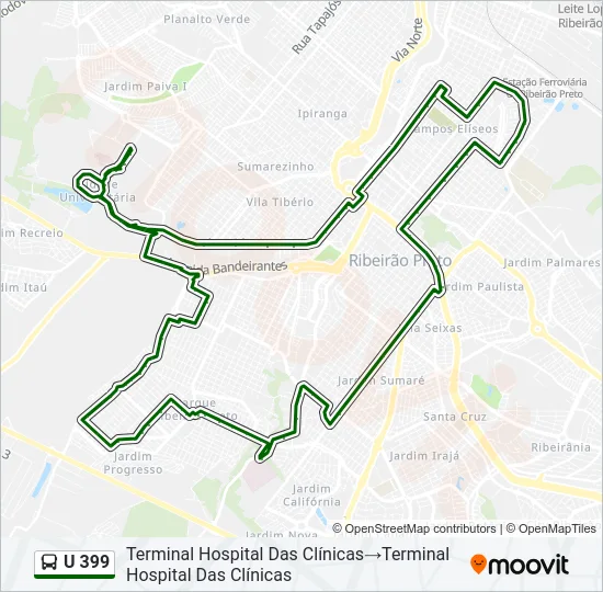 U 399 Bus Line Map