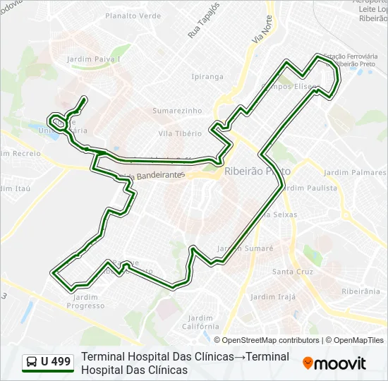 U 499 Bus Line Map