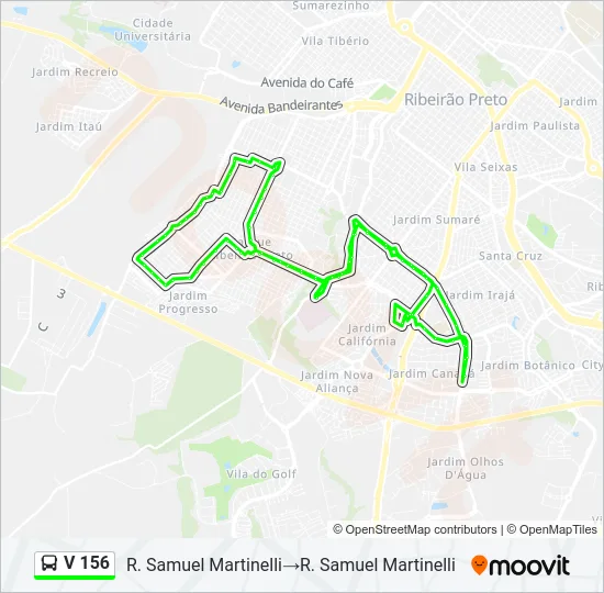V 156 Bus Line Map