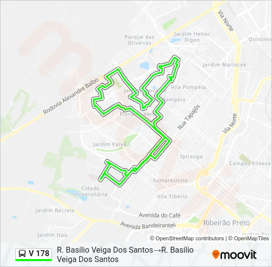 V 178 Bus Line Map