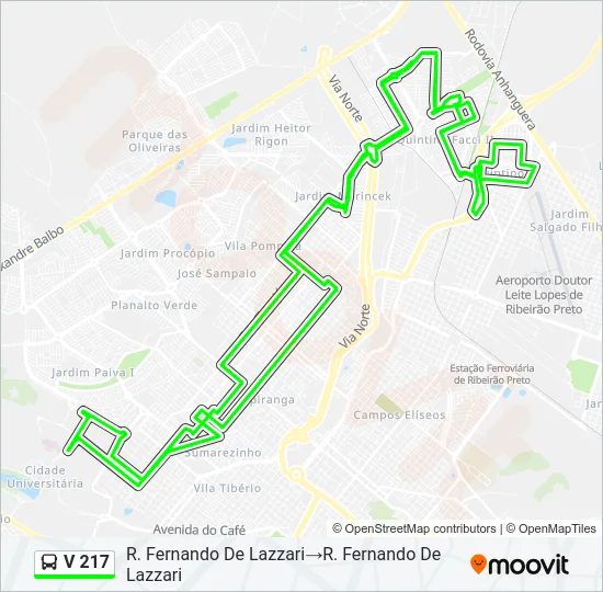 V 217 Bus Line Map