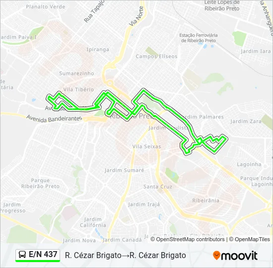 E/N 437 Bus Line Map