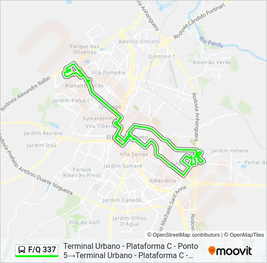 F/Q 337 Bus Line Map