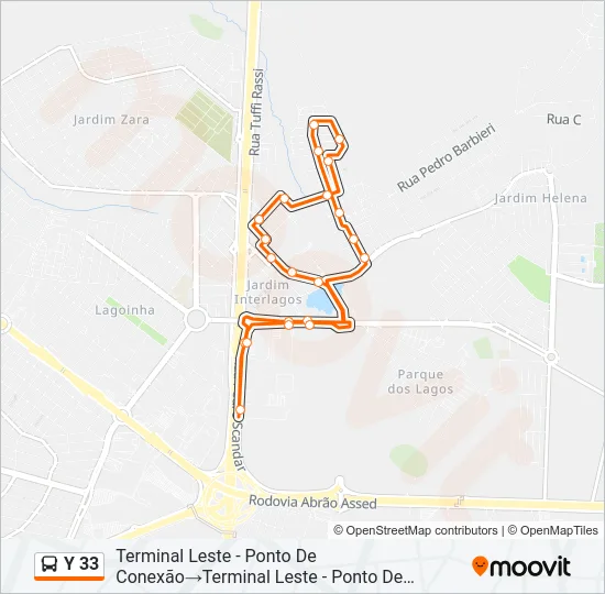 Y 33 Bus Line Map