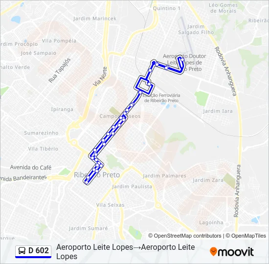 D 602 Bus Line Map