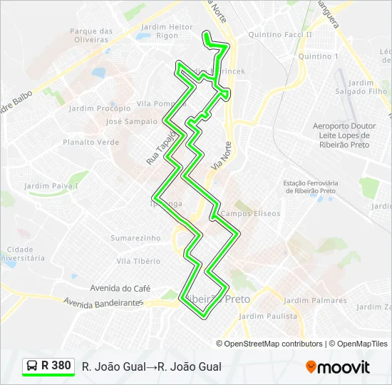 R 380 Bus Line Map