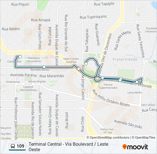 Como chegar até Avenida São João em Londrina de Ônibus?