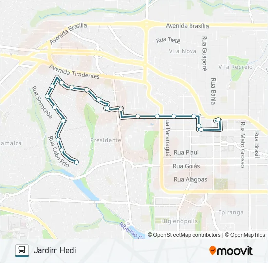 302 HEDI Bus Line Map