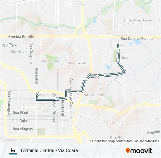 102 IDEAL Bus Line Map