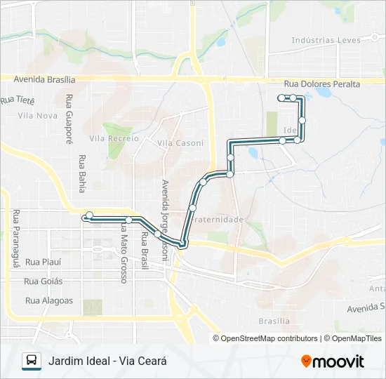 102 IDEAL Bus Line Map