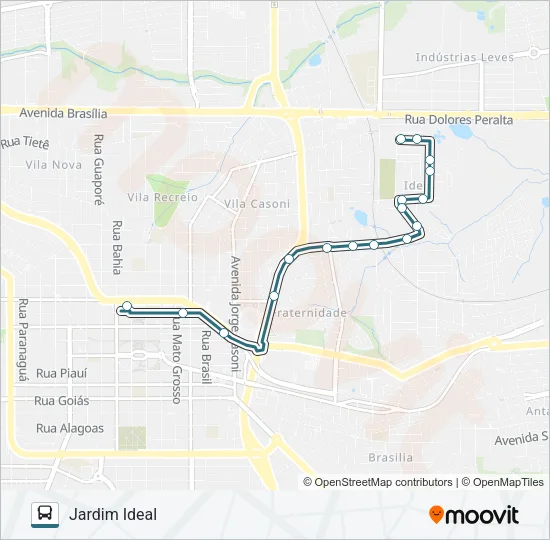102 IDEAL Bus Line Map
