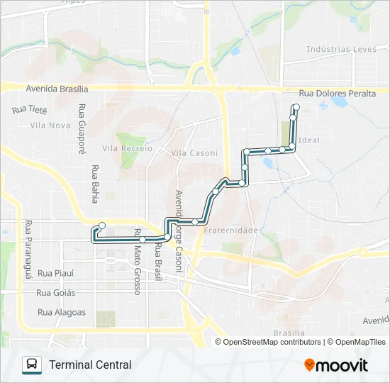 102 IDEAL Bus Line Map