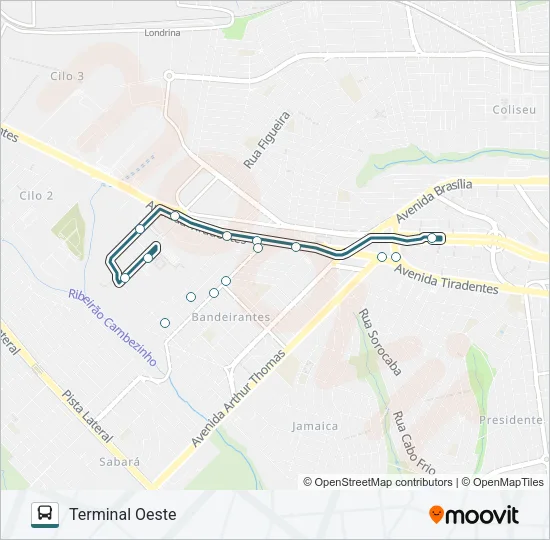 319 PUC-PR Bus Line Map