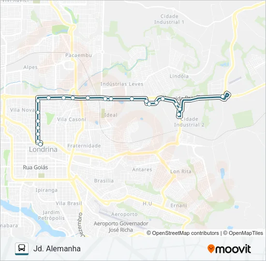 100 ALEMANHA Bus Line Map