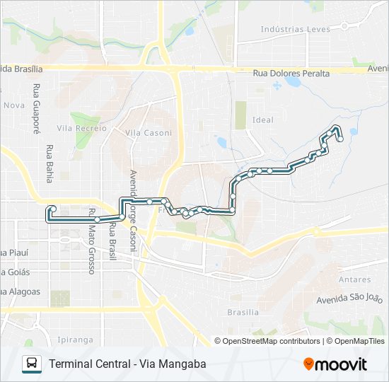 Mapa de 103 SANTA FÉ de autobús