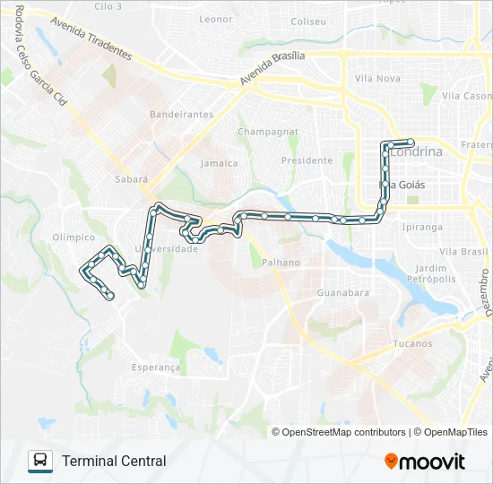 315 COLUMBIA Bus Line Map