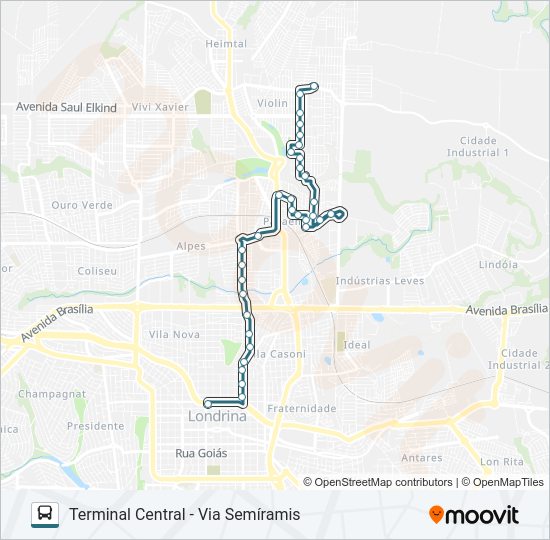 Mapa da linha 407 JOÃO PAZ de ônibus