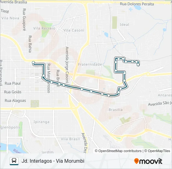 104 INTERLAGOS Bus Line Map