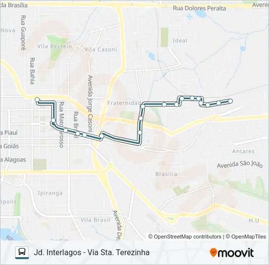 104 INTERLAGOS Bus Line Map