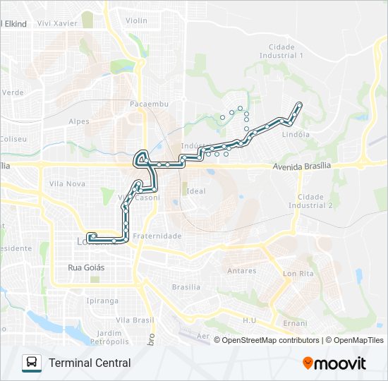 Mapa da linha 111 EUCALIPTOS de ônibus