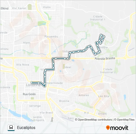 111 EUCALIPTOS Bus Line Map