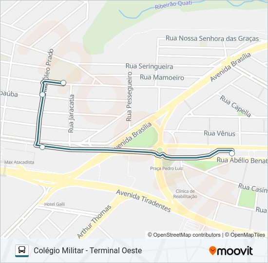 Mapa da linha 311 SANTA RITA de ônibus