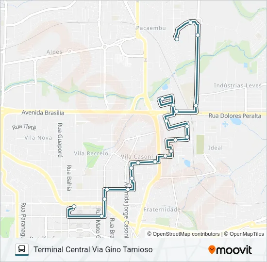 101 NOVO AMPARO Bus Line Map
