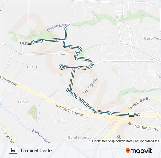 Mapa da linha 313 MARIA LUCIA de ônibus