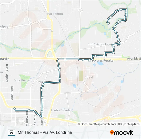 110 MISTER THOMAS Bus Line Map