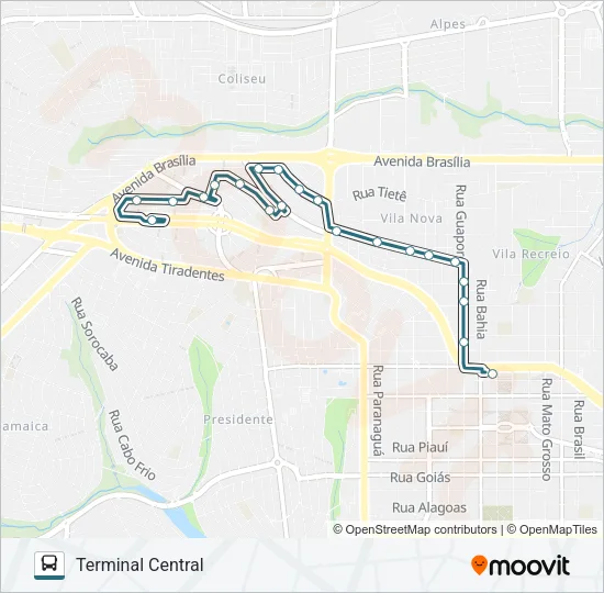 310 JARDIM DO SOL Bus Line Map