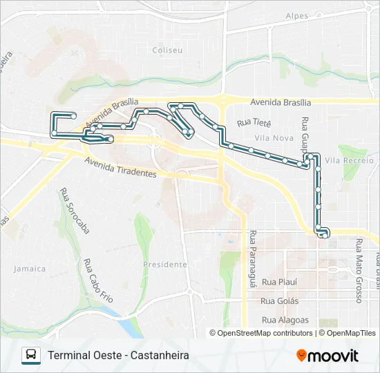 310 JARDIM DO SOL Bus Line Map