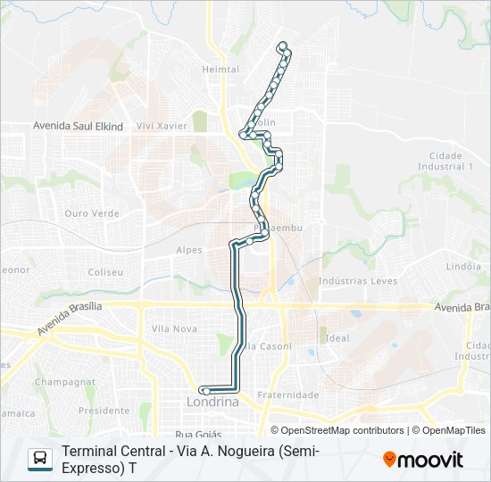 Mapa da linha 405 MARIA CECILIA de ônibus