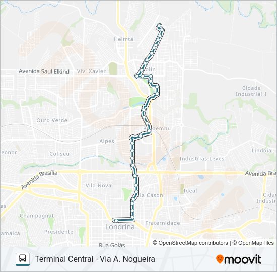 Mapa da linha 405 MARIA CECILIA de ônibus
