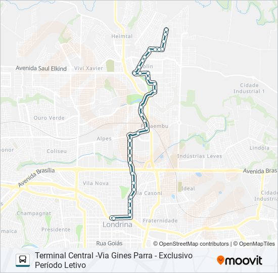 Mapa da linha 405 MARIA CECILIA de ônibus