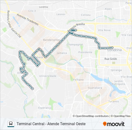 314 JARDIM OLÍMPICO bus Line Map