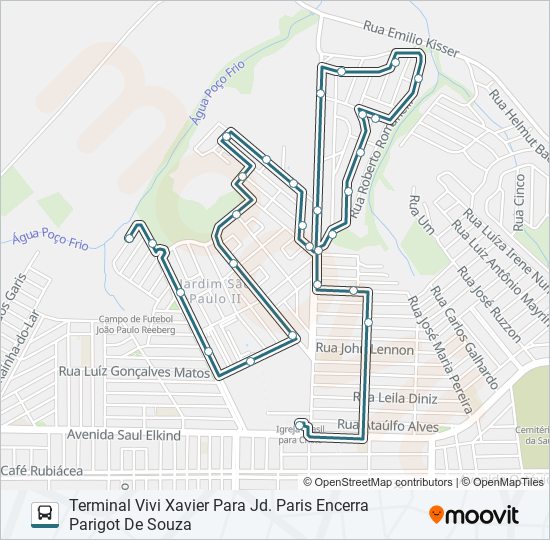 Mapa de 400 PARIGOT DE SOUZA de autobús