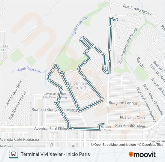 Mapa da linha 400 PARIGOT DE SOUZA de ônibus