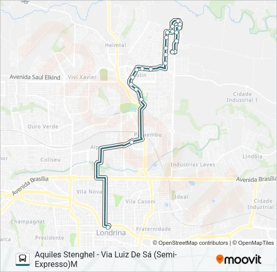 406 AQUILES STENGHEL Bus Line Map