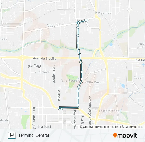 406 AQUILES STENGHEL Bus Line Map