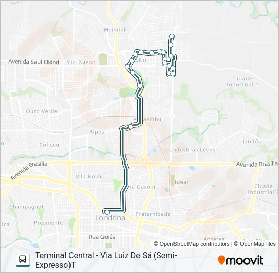 406 AQUILES STENGHEL Bus Line Map