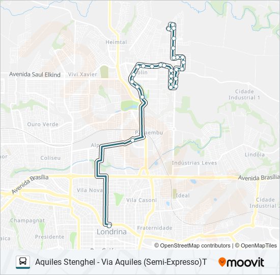 Mapa de 406 AQUILES STENGHEL de autobús