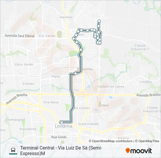 406 AQUILES STENGHEL Bus Line Map